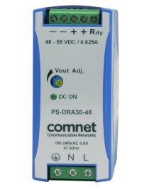 COMNET ComNet, PS-DRA30-48A,  INDUSTRIAL 48VDC 30W PSU , DIN RAIL (PS-DRA30-48A)