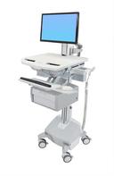 Ergotron StyleView Cart with LCD Pivot, LiFe Powered, 1 Tall Drawer vogn - for LCD-skjerm / tastatur / mus / CPU / bærbar / strekkodeskanner - TAA-samsvar