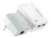 TP-LINK AV500, 300Mbps 2-port Wireless N Powerline Extender Kit/ including TL-WPA4220 and TL-PA4010