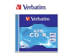 VERBATIM 52x CD-R 80min 700MB 10-pack (Azo) Jewel Case (43327)