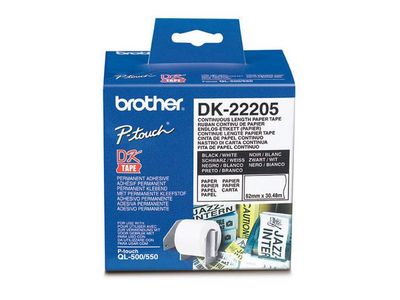 BROTHER Label roll/ white 62mmx30.48m f QL-series (DK22205)