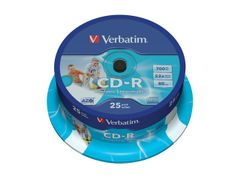 VERBATIM CD-R/700MB 52x SupAZO Spdl 25pk printabl