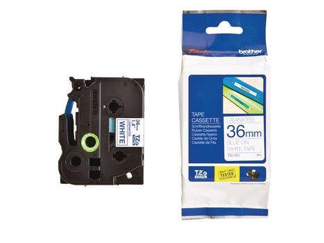 BROTHER Blue on White Tape 36mm - TZE263 (TZE-263)