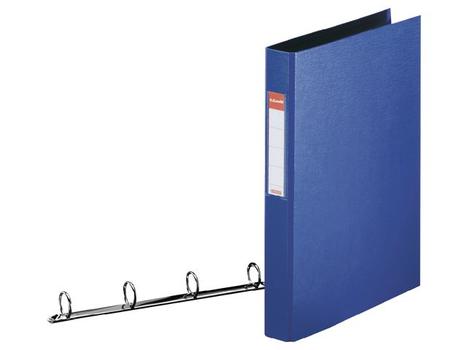 ESSELTE Ringordner A4 25x42mm Blå 4 ringe m. etiket (14460)
