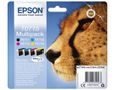 EPSON T0715 ink cartridge black and tri-colour standard capacity black: 7.4ml, colour: 3 x 5.5ml 4-pack blister without alarm
