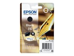 EPSON 16 ink cartridge black standard capacity 5.4ml 175 pages 1-pack blister without alarm