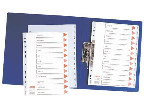 ESSELTE Register A4 jan-dec. grå plast (10) Esselte (100114)