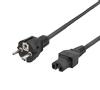 DELTACO Power CEE 7/7 (male) - Power IEC 60320 C15 Black 3m