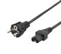 DELTACO Power CEE 7/7 Power IEC 60320 C15 Black 50cm