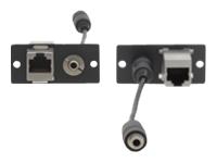 KRAMER WA-45(W) Wall Plate Insert 3.5mm Stereo Audio & RJ?45 white (85-001599)