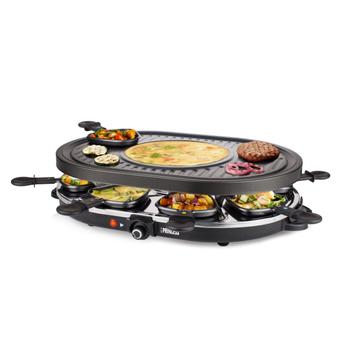PRINCESS Raclette 8 Oval Grill Party - raclette/ grill - sort (01.162700.01.001)