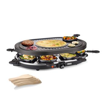 PRINCESS Raclette 8 Oval Grill Party - raclette/ grill - sort (01.162700.01.001)