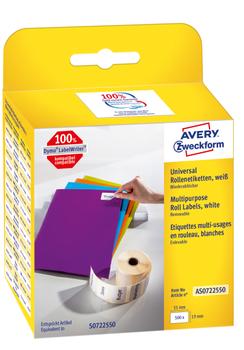 AVERY Etikett Avery 19x51 vit 500/fp (AS0722550)