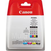 CANON n CLI-571 C/M/Y/BK Multipack - 4-pack - 7 ml - black, yellow, cyan, magenta - original - blister with security - ink tank - for PIXMA TS5051, TS5053, TS5055, TS6050, TS6051, TS6052, TS8051, TS8052, TS