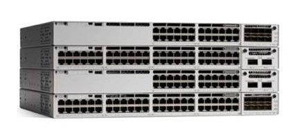 CISCO Ethernet switch 48 x 10/ 100/ 1000 Mbps porte + slot til netværksmodul,  PSU 350W, excl. Network Essentials licens (C9300-48T-E)