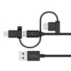 BELKIN USB-A to Micro USB/ Lightning/ USB-C Charge/ Sync Cable 1_2m /Black (F8J050BT04-BLK)