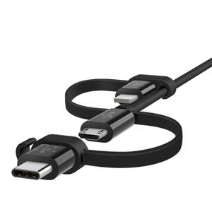 BELKIN USB-A to Micro USB/ Lightning/ USB-C Charge/ Sync Cable 1_2m /Black (F8J050BT04-BLK)