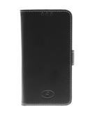 INSMAT Exclusive FlipCase - Lommebok for mobiltelefon - ekte skinn - svart - for Motorola Moto X Play (650-2472)