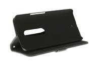INSMAT Exclusive FlipCase - Lommebok for mobiltelefon - ekte skinn - svart - for Motorola Moto X Play (650-2472)