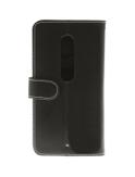 INSMAT Exclusive FlipCase - Lommebok for mobiltelefon - ekte skinn - svart - for Motorola Moto X Play (650-2472)