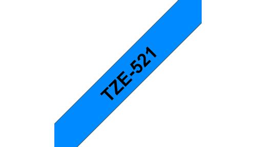 BROTHER TZe 521 - Black on Blue (TZe521)
