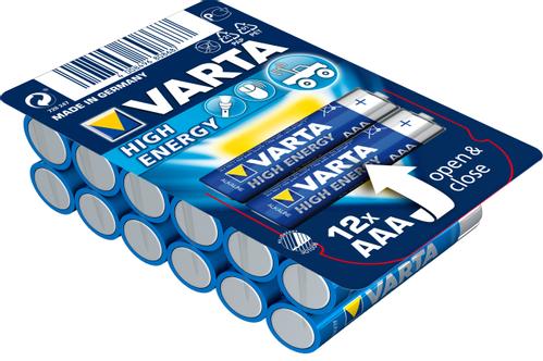 VARTA 1x12 High Energy AAA LR 3 Ready-To-Sell Tray Big Box (04903301112)
