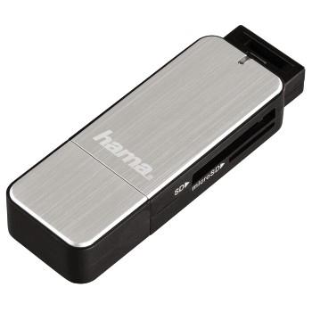 HAMA USB 3.0 Multi Card Reader SD/ microSD Alu black/ silver (123900)