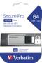 VERBATIM USB 3.0 DRIVE 64GB SECURE DATA PRO PC & MAC MEM (98666)