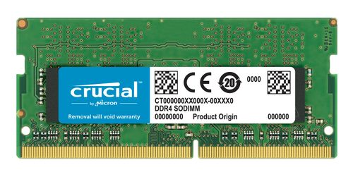 CRUCIAL 16GB DDR4 2400 MT/S PC4-19200 CL17 DR X8 UNBUFF SODIMM 260PIN (CT16G4SFD824A)