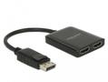 DELOCK Displayport 1.2 Splitter 1 x Displayport in > 2 x HDMI out 4K 30 Hz