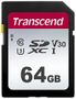 TRANSCEND 300S - Flash memory card - 64 GB - Video Class V10 / UHS-I U1 / Class10 - SDXC UHS-I