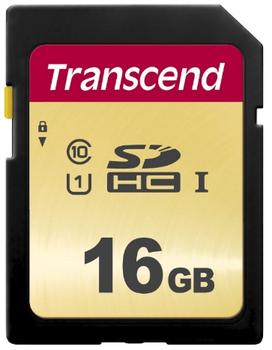 TRANSCEND 500S 16GB SDHC UHS-I minneskort (TS16GSDC500S)