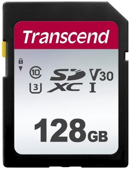 TRANSCEND SDXC UHS-3/V30 128GB 3D NAND (TS128GSDC300S)
