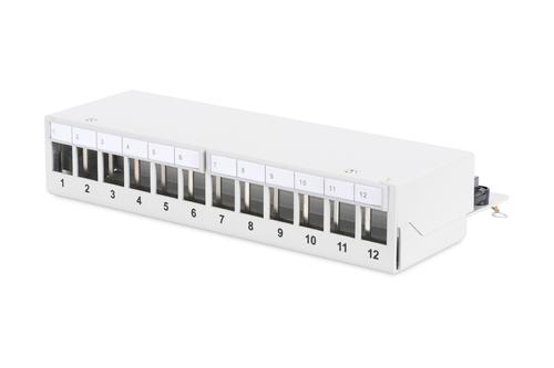 DIGITUS MODULAR PATCH PANEL SHIELDEDDESKTOP 12-PORT COLOR GREY IN (DN-93706)