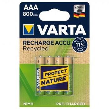 VARTA Recharge Charge Accu Recycled AAA 800mAh 4 Pack (B) (56813 101 404)