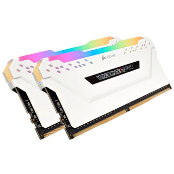 CORSAIR 32GB RAMKit 2x16GB DDR4 2666MHz 2x288 Dimm unbuffered 16-18-18-35 Vengeance RGB PRO White Heat spreader RGB LED 1,35V (CMW32GX4M2A2666C16W)
