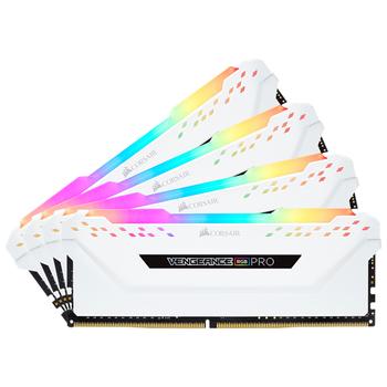 CORSAIR 32GB (4 x 8 GB) DDR4 3200MHz CL16 Vengeance RGB PRO Vit (CMW32GX4M4C3200C16W)