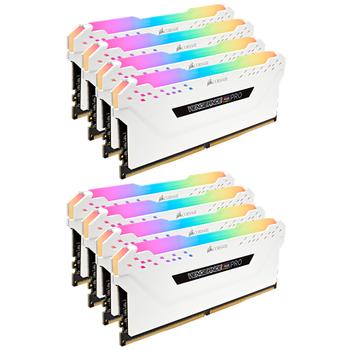 CORSAIR Vengeance PRO 64GB (8-KIT) DDR4 2666MHz CL16 White RGB (CMW64GX4M8A2666C16W)