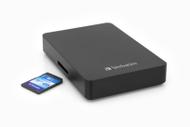 VERBATIM Store 'n' Go Portable HDD w/SD Card Reader 1TB, Black (16GB (53421)