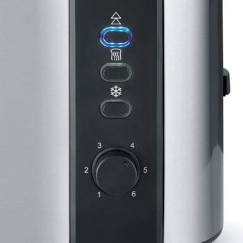 SEVERIN AT 2589 Brødrister 800W Børstet rustfrit stål/sort (AT2589)