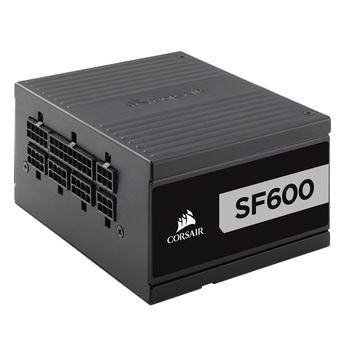 CORSAIR SF600 PSU, SFX ATX 12V v2.4, 80 PLUS Platinum, Fully Modular, 2x 6+2-pin PCIe, 4x SATA (CP-9020182-EU)