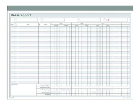 Mayland kasserapport 300x210mm (92220530)