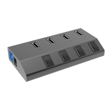 WINSTARS USB 3.0 hub 4port with individual power switch (WS-UH3049)