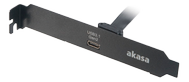 AKASA USB 3.1 Gen2 internal to external PCI bracket cable adpater (AK-CBUB37-50BK)