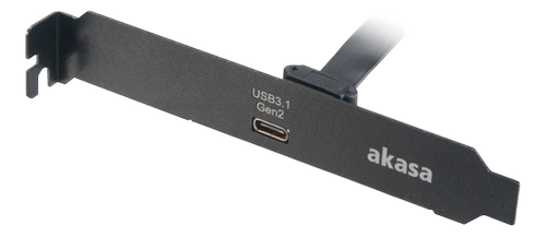 AKASA USB 3.1 Gen2 internal to external PCI bracket cable adpater (AK-CBUB37-50BK)