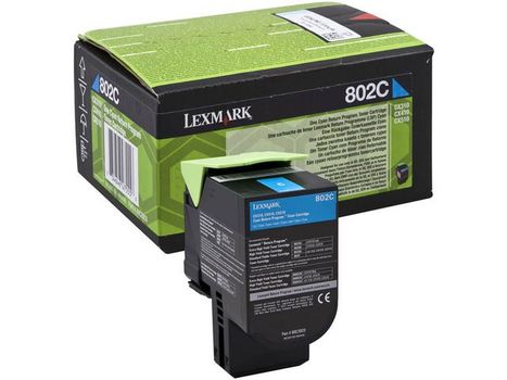 LEXMARK 802C Cyan Toner Cartridge 1K pages - 80C20C0 (80C20C0)
