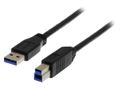 DELTACO 1m USB 3.0 Type-B kabel Typ A hane to Typ B hane