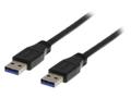 DELTACO USB 3.0 Cable, Type A hane to Type A hane, 1m - Black