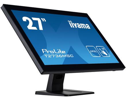 IIYAMA ProLite T2736MSC-B1 - LED monitor - 27" - touchscreen - 1920 x 1080 Full HD (1080p) @ 60 Hz - A-MVA - 300 cd/m² - 3000:1 - 4 ms - HDMI, VGA, DisplayPort - speakers - black (T2736MSC-B1)