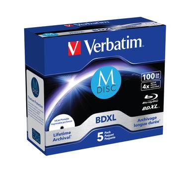 VERBATIM BD-R M-disc Single Layer 4X Scratchguard surface (43834)